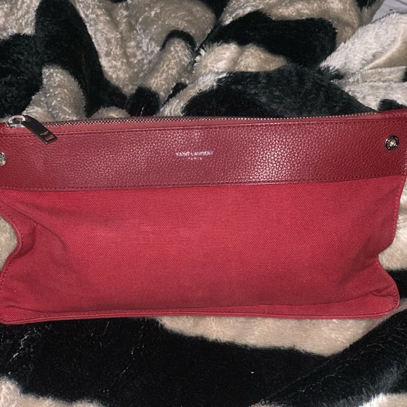 Saint Laurent Handbags - SAINT LAURENT YSL PARIS CLUTCH/MAKEUP BAG Large 12 x 7
